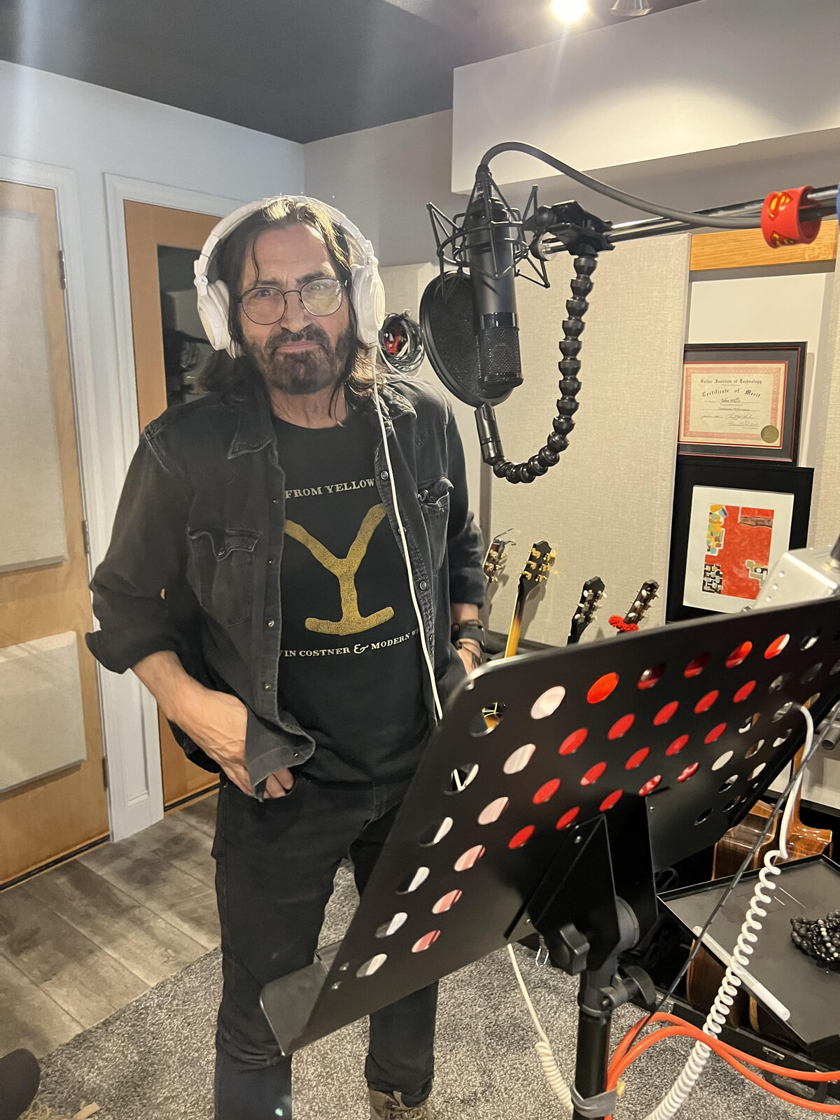 H. Jack Williams working in the studio